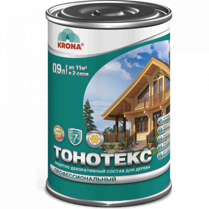 Защитно-декоративный состав для дерева KRONA Тонотекс 66302700